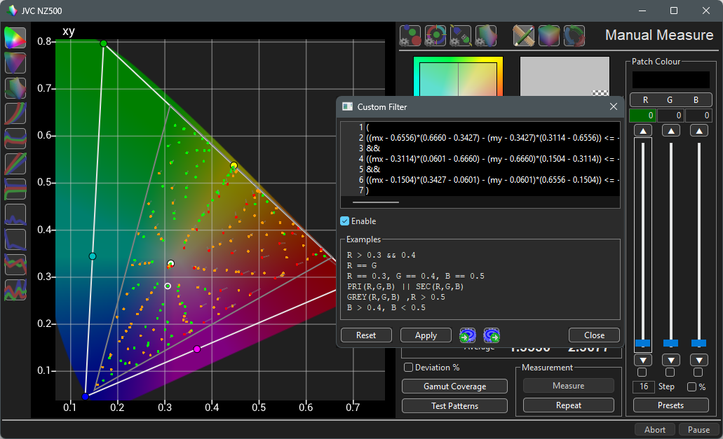 Custom Filter Profile
