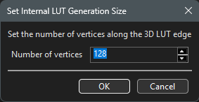 LUT Generation Size